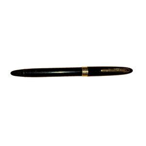 Vintage BLACK Sheaffer Snorkel fountain pen w/ HUGE 14K GOLD
